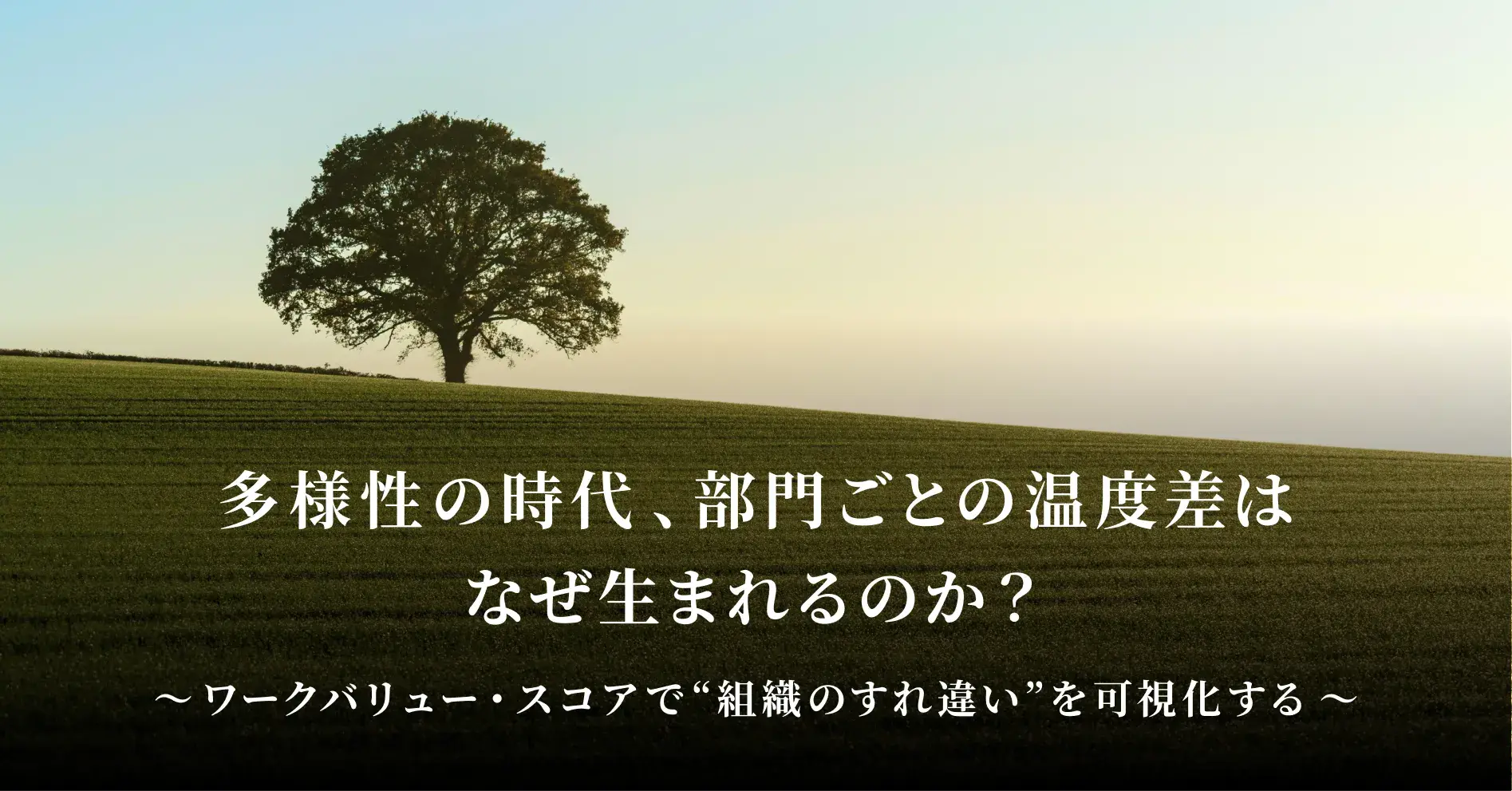 多様性の時代、部門ごとの温度差はなぜ生まれるのか？ ──ワークバリュー・スコアで“組織のすれ違い”を可視化する
